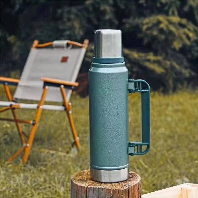 Large Stainless Steel Water Jug Double Wall Thermos Hot Water Bottle Vacuum Insulated Thermal Jug With Handle