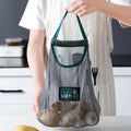 New Washable Mesh Grogery Bags Storage Tote Bags for Fruit and Vegetable Over the Door Pantry Organizer