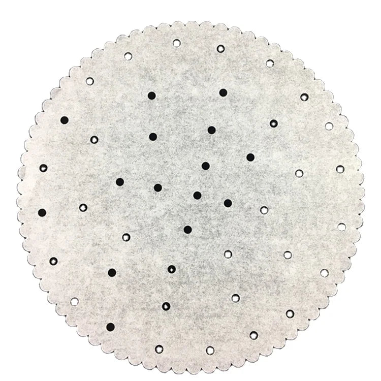 Nonstick Round Perforated Dim Sum Steaming Paper Polygon Steamer Liners Water-Proof Baking Paper for Cookie Baking