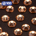 VDD 010 Lt.Peach High Quality Hot-Fix Glass Rhinestone Crystal Flatback Strass Stones for DIY Garment Decoration Wedding Dress