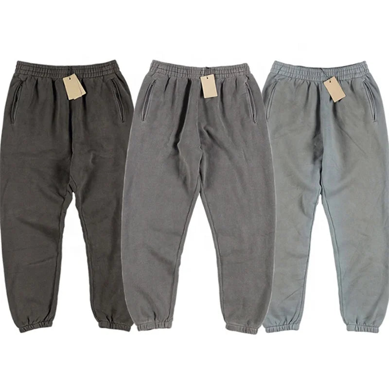 OEM Custom Plain Sweatpants Wholesale Blank Trackpants Men Jogger Cotton Wash Sweat Pants