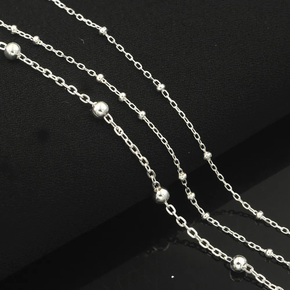 Wholesale 925 Sterling Silver Chain Jewelry Findings for Bracelet & Necklace Making Bulk Supply