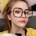 355 Fashionable New Anti Blue Light square Large Frame Black Optical Glasses Frame