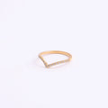 Fenny 18K Gold Plated Wholesale Personality Delicate Zirconia Half Pave Arrow Stainless Steel Finger Ring for Women