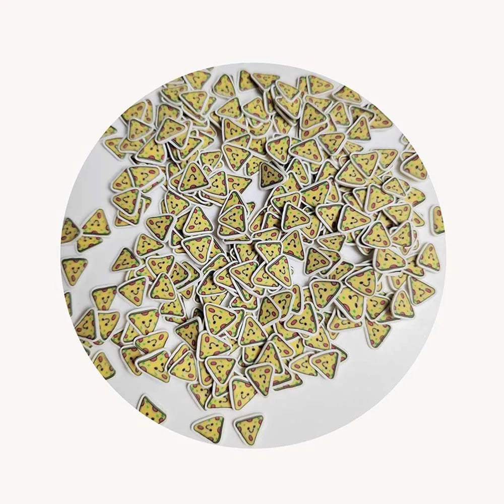 Bulk 500g 1000g Lovely Mini Polymer Clay Pizza Food Slices Artificial Food Sprinkles for DIY Crafts Phone Case Decor