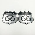 Applicable to Cadillac SRX Car Stickers Vehicle logo 66 Highway Commemorative Sticker Rear Label Aluminum