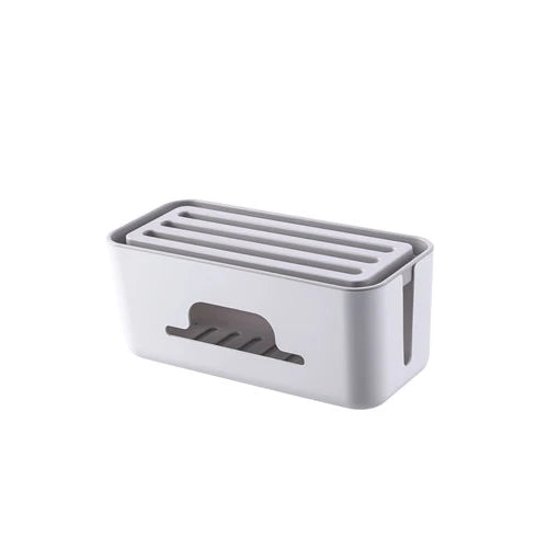 Durable ABS Wire Cable Storage Box White Classic Multifunction OEM Brand Model DS-5032 for Organization