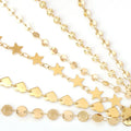 Fashion 18k Gold Stainless Steel No Tarnish Star Pig Nose Wafer Handmade Chain for Geometric Accessories