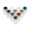 16mm  5ml 10ml Jade Roller Ball Gradient Color Roller Ball  Natural Crystal Roller Ball   Multi-color Optional