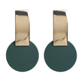 Wholesale Metal Gold Simple Colored Stud Earrings