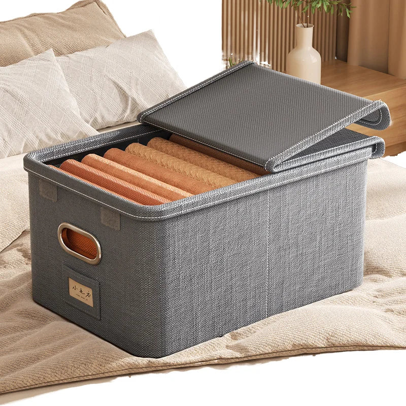 New Collapsible Storage Organizer Boxes with Lids Stackable Wardrobe Organizer Bins Multifunctional Clothing Storage Container