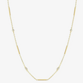 925 Sterling Silver Women Jewelry Gold Plated CZ Chain Necklace Necklace