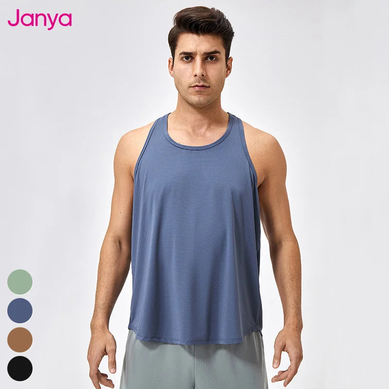 Men's Breathable Cotton Sports Tank Top Quick Dry Racer Back Custom Logo Fitness Gym Gym Sleeveless Tshirt Loose Running Vest XL