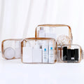 Women Clear Totetoiletry Bag Makeup Bag with Zipper Makeup Organizer Pouches Transparent Candy PVC Durable 1pc/opp Bag XY CN;GUA