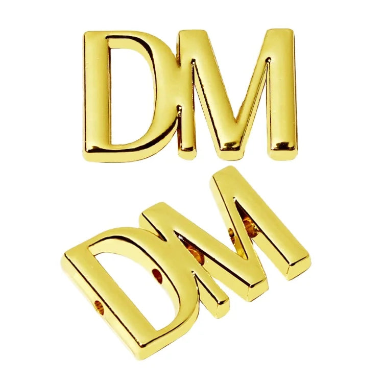 Waterproof Bracelet Letter Beads Making Designer Jewelry Accessory Metal Adjustable Logo Hang Pendant for Necklace Fitting