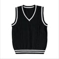 Custom Knit Unisex Sweater Manufacturer Autumn Knit Vest School Girl Uniform Knitwear Pullover Sweater Vest Girls