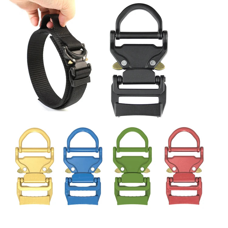 Waterproof 25/26mm Dog Harness Collar Belt Strap Buckle Metal Quick Release Buckle With D Ring for Pet Accessories