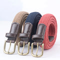 Wholesale Dapai 3523 Vintage Elastic Wax Rope Nylon Belt for Men with Pin Buckle Custom Color 100cm