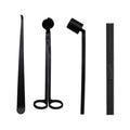 Industrial Grade Stainless Steel Candle Scissors Sharp Snuffer Dipper Tray Trimmer Wick Cutter Set OEM Custom Logo Black Custom