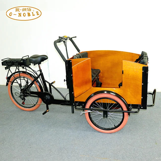 Electric Bicycle Aluminum Alloy Fork 6-Speed 24-Inch Wheels 300KG Load Capacity Cargo Box New Design Modern 3-Wheel Tricycle