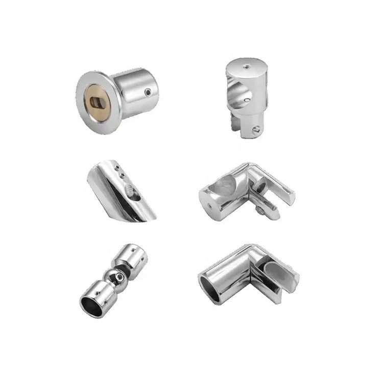 304 Stainless Steel Adjustable 90 Degree Pipe Modern Glass Wall Corner Connector for Bathroom Glass Door for Home Commercial Use