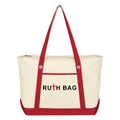 Ruthbag Large Cotton Canvas Sailing Tote Bag with Front Pocket and Top Zippered Closure Leopard Pattern