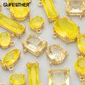 Handmade 18K Gold Plated MC88 Jewelry Accessories Nickel Free Copper Glass DIY Pendants 6pcs/Lot Findings Components