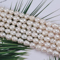 Wholesale 10-11mm Natural White Freshwater Rice Pearl Beads Strand
