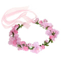 2022 Hot- Sale Boho Beach Handcrafts Flower Crown Headband Bride Wedding Hair Accessories Flower Garland Hair Band for Women
