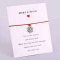 Manufacturer Snowflake Christmas Tree Jingle Bells Santa Claus Christmas Gift Make a Wish Men Rope Ladies Bracelet