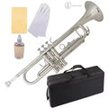 Wholesale Silver-Plated B-Flat Trumpet for Beginners Practical Musical Instrument with Great Tone