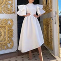 S-5XL Summer New Double Layer Ruffle Sleeve Solid Color Large Swing European and American Dress Party Dress