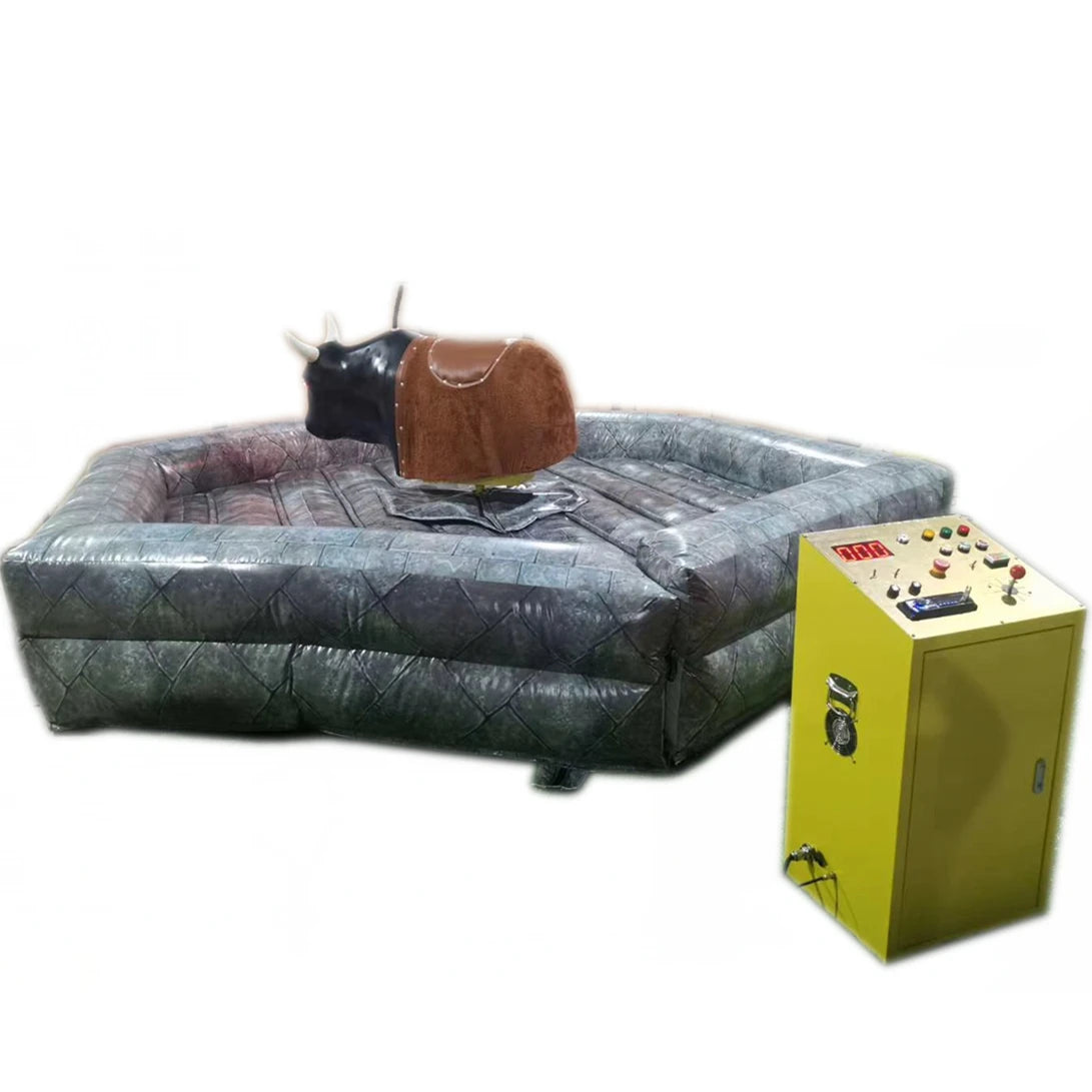 Inflatable Mechanical Rodeo Bull Ride Game & Simulator Fiberglass Material Outdoor/Indoor Public Use