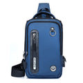 2022 New Men's Waterproof Sports Leisure Chest Bag Fashion Messenger Bag Travel Backpack with USB