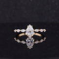 Starsgem 10k Gold Pear Cut Wedding Ring Lab Grown Diamond Rings