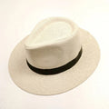 WD-A751 Unisex Outdoor Straw Hat Summer Sunscreen Hat Panama Straw Hat Paper Image Wedding Adults Female Ribbon Rope Free Size