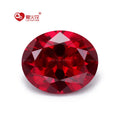 Wuzhou Factory All Sizes 5# Ruby Red Oval Cut 3a Grade Loose Synthetic Ruby Corundum