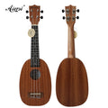Wholesale Price Aiersi Brand 21 Inch Pineapple Ukulele Custom logo Sapele Body Soprano String Musical Instrument Made in China