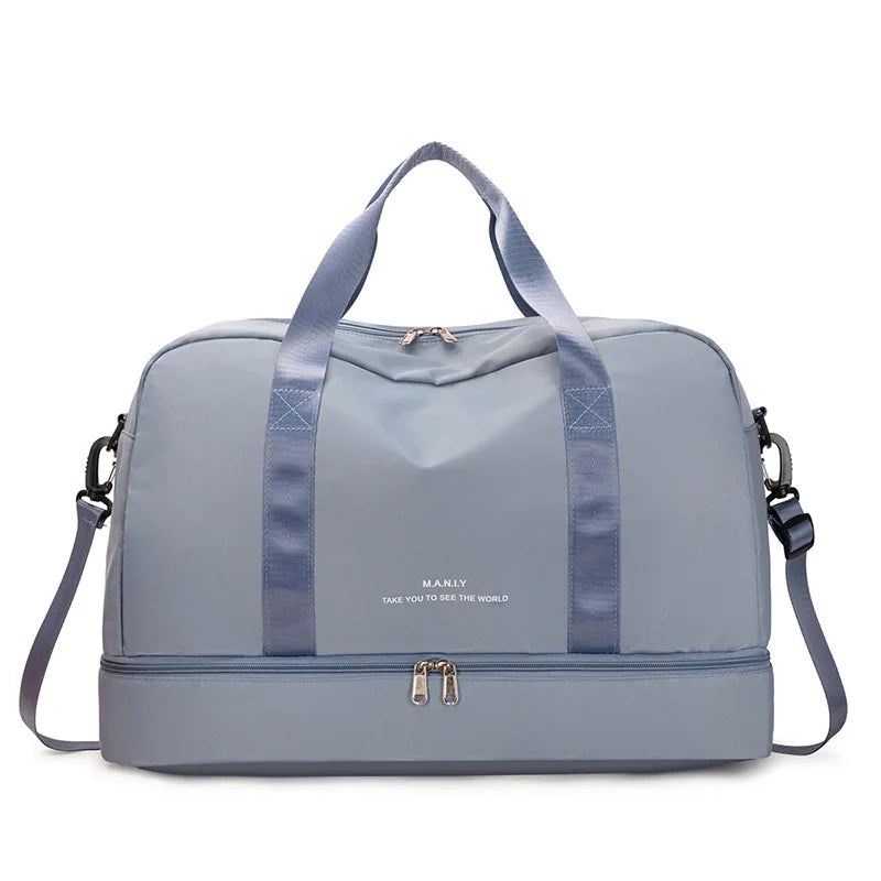 Large Capacity Travel Duffle Cute Weekender Bags for Women  with Shoe Compartment Waterproof Carry on Gym Suitcase Organizer