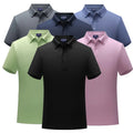 Unisex Polo Shirts 40% Cotton 60% Polyester Fabrics Men High-End and Generous Plain Golf T-Shirts Breathable and Anti-Shrink