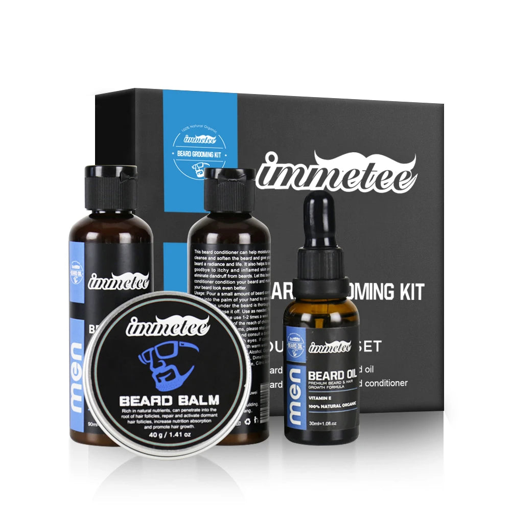 Private Label Nourishing Custom Beard Grooming Growth Kit Wholesale Beard Care Set