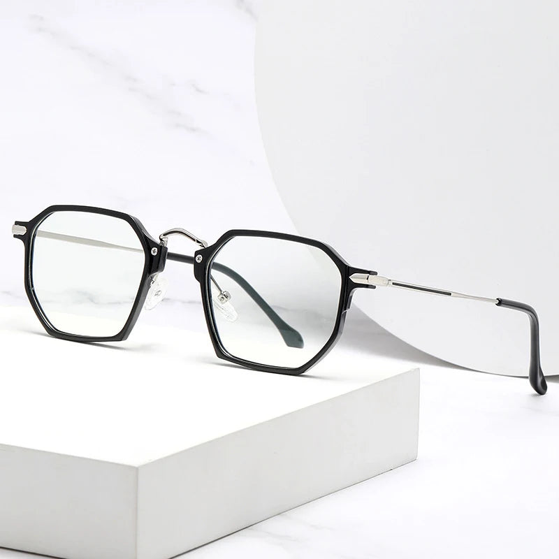 TJ848 New Anti Blue Glasses Retro Polygon Frame TR+Metal Optical Frames Men Women Fashion Computer Glasses