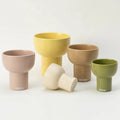 Color Glazed Ceramic Table Top Flowerpot Home Use Mushroom Plant Pots and Bowl Planter