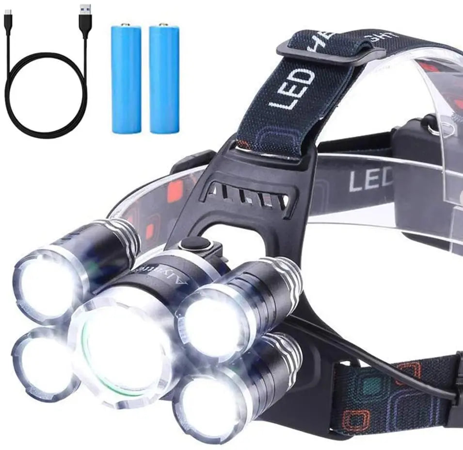 Helius  3/5 T6+Q5 LED  10000 LM Motion Sensor 4-Modes Waterproof Rechargeable Usb Led Head Torch Flashlight Headlights Headlamp