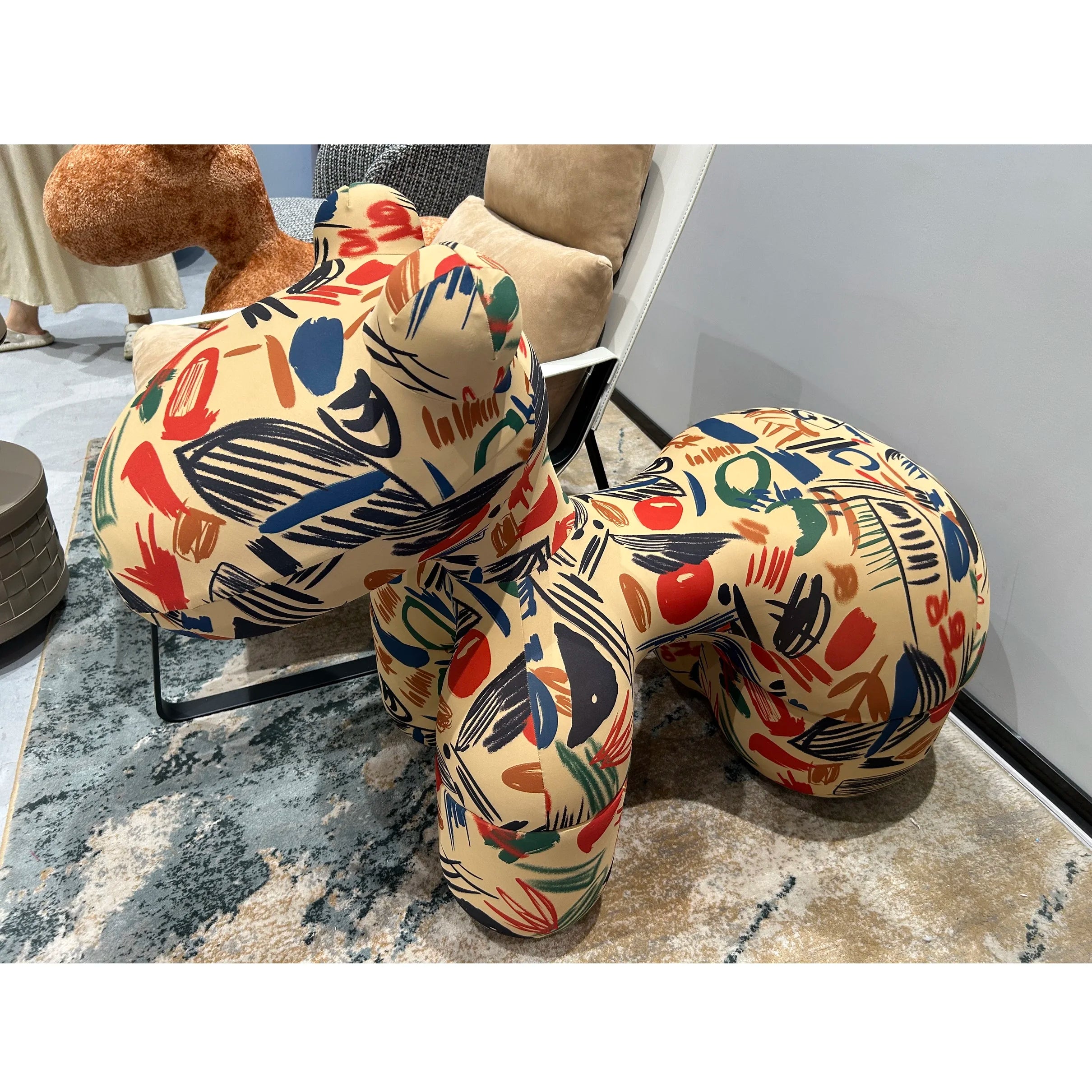 Children / Adults Size Fashion Modern Designer Fabric Accent Chair for Living Room Bedroom Fabric Animal Armless Slipper Chairs
