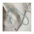 Fashion Wholesale 925 Sterling Silver Sea Blue Crystal Beads Beaded Necklaces for Women Gifts Fine Jewelry