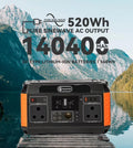 500W Backup Emergency Lithium Ion Battery Bank Solar Generator Portable Power Station with Solar Panels Pure Sine Wave MPPT Car