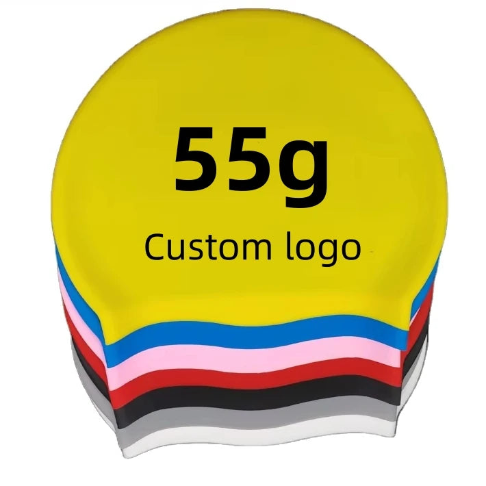 Wholesale Pool High Quality Silicone Kids Sportswim  Adult Swim Custom and Printed Swim Swimming Cap