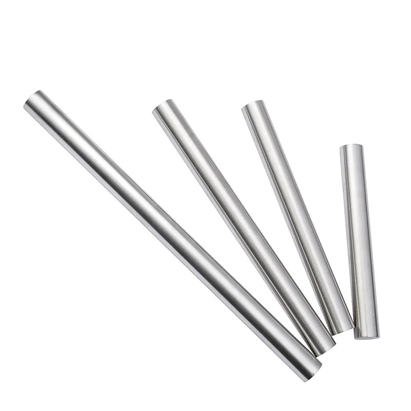 304 Stainless Steel Eco-Friendly Rolling Pin Kitchen Pizza Pie Pastry Pasta Dough Cookies Baking Fondant French