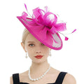 Ladies 5-Color Flowers Sinamay Fascinators Women's Formal Wedding and Kentucky Derby Hat for Outdoor Scenes Tea-Party Inspired